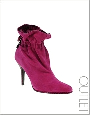 Bourne Cameron Suede Ruche Bow Detail Ankle Boot