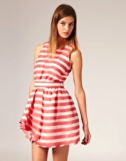 Boutique by Jaeger Dress in Organdy Stripe - 2