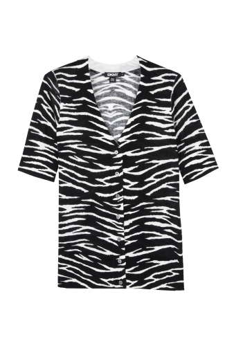 Boyfriend Bengal Print Cardigan by DKNY