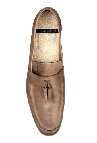 Brown Soft Leather Dwight Tassel Loafers by Paul Smith