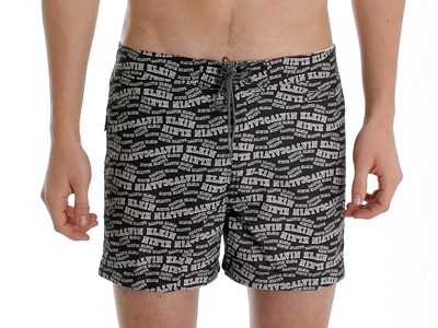 Calvin Klein - Logo Print Surf Shorts Black