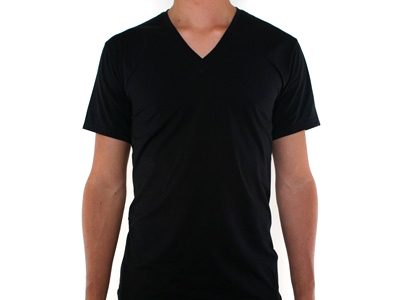 Calvin Klein - WHITE V-neck T-shirt Black