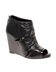 Carvela Asterix Ruched Zip Back Wedge Shoe Boot