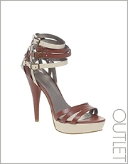 Carvela Contrast Strap Platform Sandals
