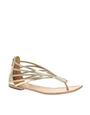 Carvela Kind Zip Back Leather Sandals