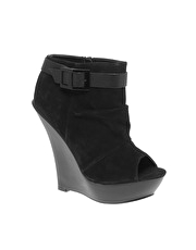 Carvela Sombre Platform Wedge Shoe Boots With Peep Toe