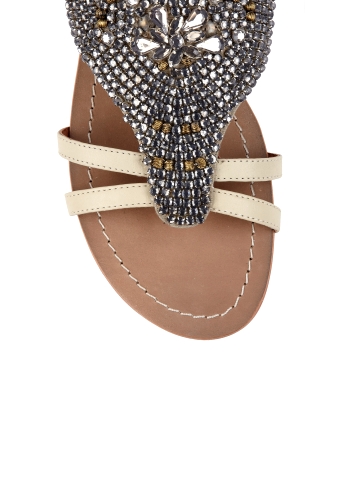 Chalk Day Embellished Flat Sandals by Day Birger et Mikkelse