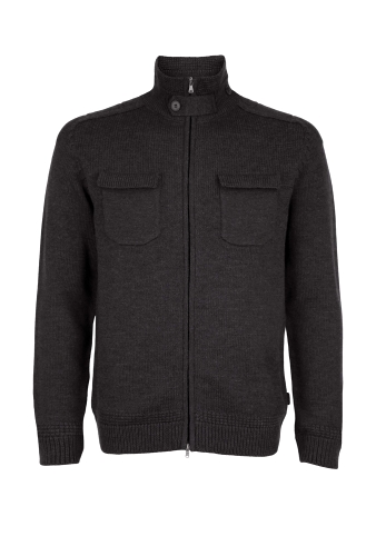 Charcoal Zip Knit Blouson by Hugo Boss Black