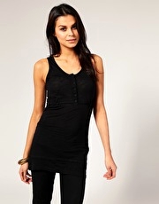 Chilli Pepper Button Through Sleeveless Top