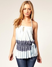 Chilli Pepper Grecian Tie Dye Halter Top