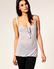 Chilli Pepper Puffball Stripe Vest Top