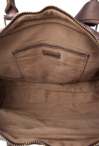 Chocolate Leather Satchel Bag by Paul Smith Accessories