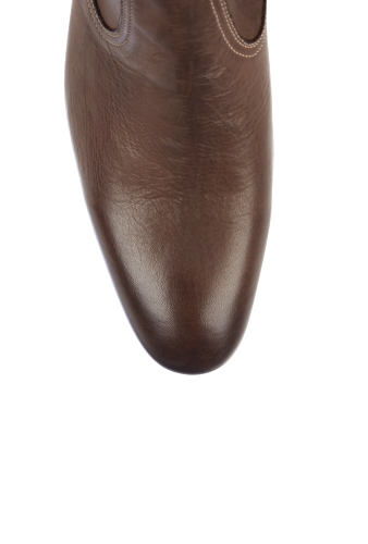 Chocolate Washed Leather Timur Zip Boots by Paul Smith