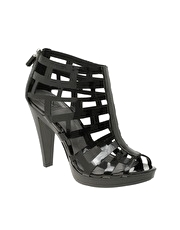 CK Calvin Klein Kalista Patent Caged Heeled Shoe