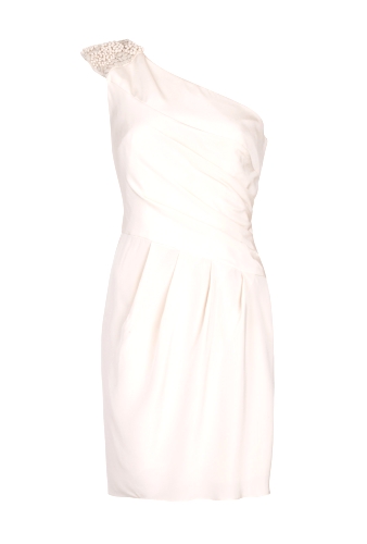 Cloister One Shoulder Beaded Dress by Tibi
