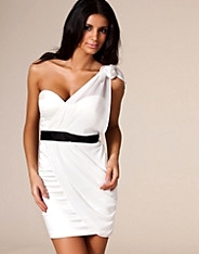 Contrast Ribbon Dress