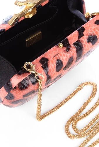 Coral Lytton small snake clutch by DVF