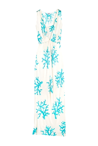 Coral Print Maxi Dress by Moschino Cheap & Chic