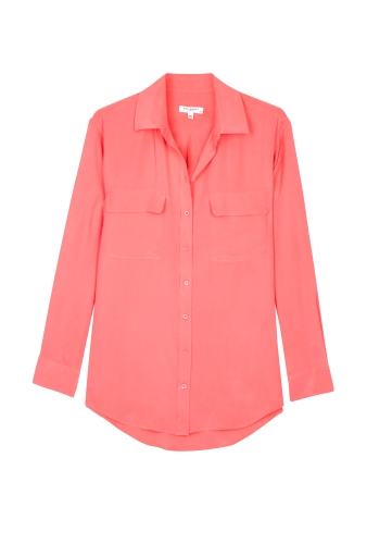 Coral Signature Silk blouse by Equipment