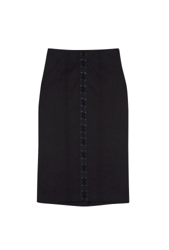 Corseted High Waisted Skirt by McQ Alexander McQueen