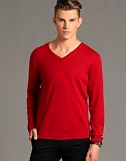 Cotton Cashmere V-Neck