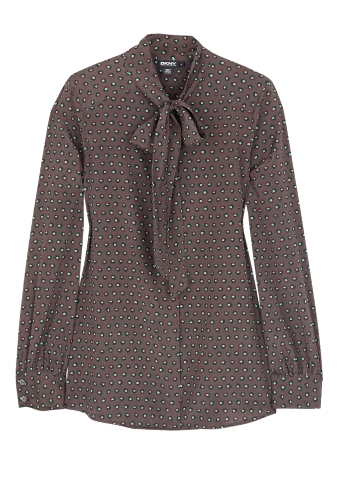 Cravet Dot Pussy Bow Blouse by DKNY