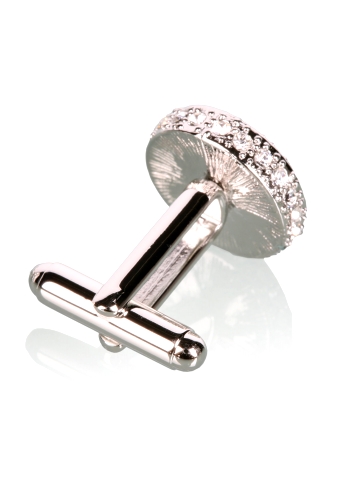 Crystal Disc Cufflink By Simon Carter