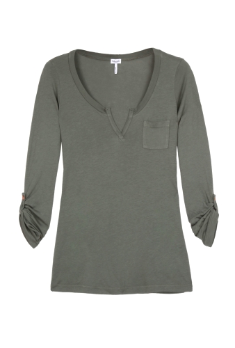 Cuffed Sleeve Pocket Tee by Splendid