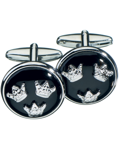 Cufflinks Tre Kronor Silver / Black