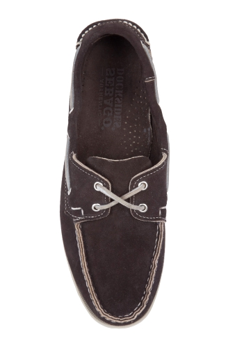 Dark Chocolate Suede Beige Sole Docksides by Sebago