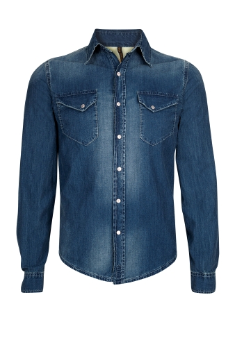 Dark Wash Chambray Shirt by Nudie Jeans