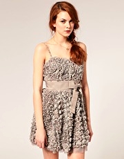 Darling Ruffle Polka Bandeau Dress