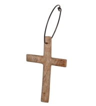 Day Wood Cross Charm