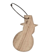 Day Wood Snowman Charm
