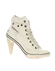 Diesel Exposition Heeled Authentic Denim Trainers