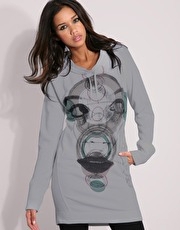 Diesel Logo Cowl Neck Sweat Dress