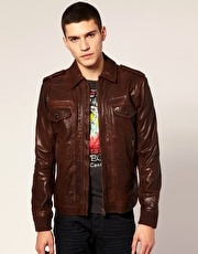 Diesel Luppyro Leather Pilot Jacket