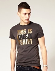 Diesel T-Shirt With This Is Not A T-Shirt Print