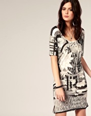 Diesel Tropical Print T-Shirt Dress