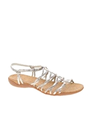 DKNY Active Klarissa metallic leather strappy sandal