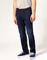 Duck & Cover Spray Crease Tapered Leg Jeans