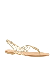 Dune Calypso Interwoven Toe Post Flat Sandals