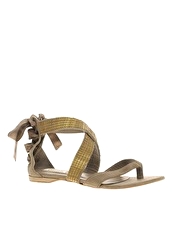 Dune Charlee Sandal With Metallic Trim