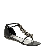 Dune Hobart Bauble Trim T-Bar Flat Sandal