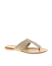 Dune Script Diamanté Flat Sandal
