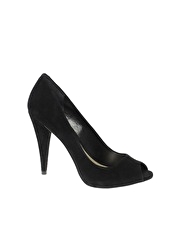 Dune Skater Peep Toe Shoe With Low Platform