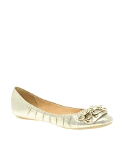 Dune Surf Ruffled Toe Cap Flat Shoe