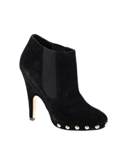 DV Spank Suede Elastic Side Heeled Ankle Boots