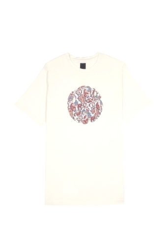 Ecru Enzyme Multi Colour Logo Tee by Pretty Green