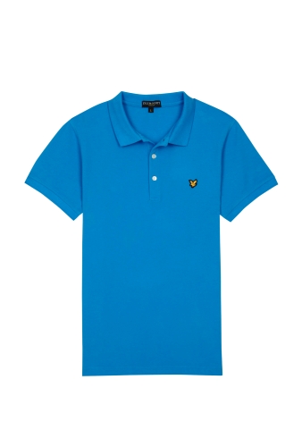 Electric Blue Classic Mesh Polo by Lyle and Scott